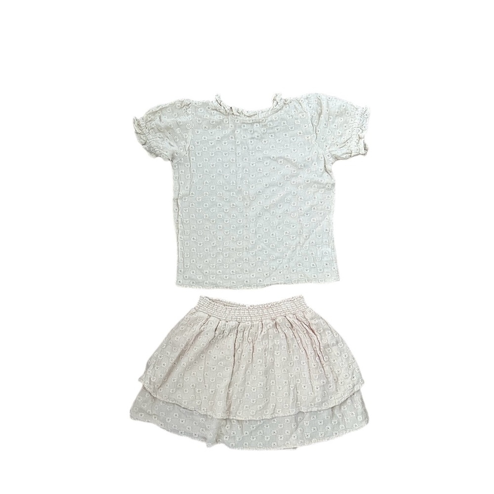 Rylee and Cru Eyelet Top and Skirt